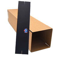 Grandes longues boîtes en carton noir Produits d'emballage d'impression couleur personnalisés Boîte d'expédition express ondulée en carton