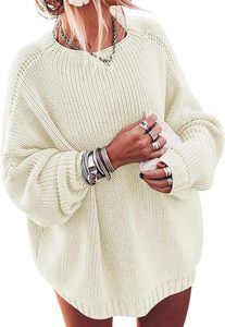 <span class=keywords><strong>Pull</strong></span> surdimensionné décontracté pour femmes avec logo en relief manches chauve-souris col montant <span class=keywords><strong>pull</strong></span> hauts <span class=keywords><strong>pull</strong></span> en tricot épais - Product Image 6