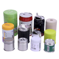 Boîte en métal vide personnalisée pour poudre de matcha, 30g, 50g, 80g, avec couvercle à anneau, conteneur rond scellé pour thé, café, matcha, avec couvercle à vis
