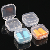 Boîte de rangement multifonctionnelle transparente 12 SUNSHING pour bouchons d'oreilles en plastique, bijoux, pilules, outils, petit étui carré pour boucles d'oreilles