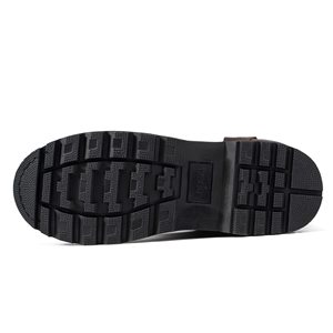 Chaussures de sécurité pour hommes en cuir Crazy Horse, anti-écrasement, anti-perforation, semelle en caoutchouc, chaussures de sécurité de haute qualité pour chantier - Product Image 4