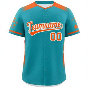 Wholesale Blank Sportswear Baseball Uniform Digital Print Custom Design Printed V-Neck Youth <b>Men</b> Breathable Anti-Bacterial - Product Image 4