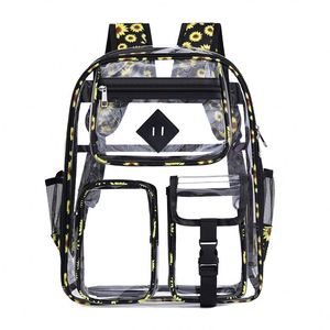 Unisex Clear <b>Backpacks</b> <b>Waterproof</b> Transparent PVC <b>School</b> Bags Large Capacity College Students PVC Bags - Product Image 1