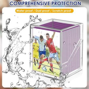 Boîtes de rangement pour cartes en acrylique pouvant contenir plus de 100 cartes protégées, boîtes de rangement transparentes pour cartes adaptées aux cartes YuGiOh, <span class=keywords><strong>MTG</strong></span> et de sport - Product Image 4