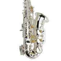 Silver Plated Eb Alto Saxophone-Professional Intermediate Instrument with Rich Sound HYM-590 Model OEM Brand