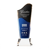 Trophée en cristal avec gravure de logo personnalisé, récompenses de reconnaissance pour les compétitions sportives, les réunions annuelles d'entreprise, les souvenirs et les cadeaux