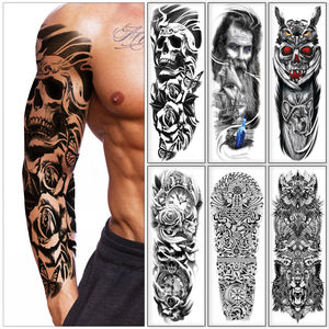 สติกเกอร์รอยสัก TQB กันน้ำ ลายสักชั่วคราวสำหรับติดแขน ไหล่ อก ลายสักเท่ๆ ปิดรอยสัก  สติกเกอร์ติดตัว ขายดี - Product Image 5