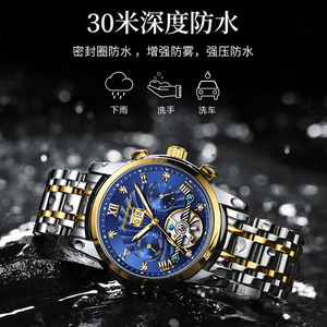 Pour la nouvelle <span class=keywords><strong>montre</strong></span> mécanique automatique pour hommes <span class=keywords><strong>suisse</strong></span> multifonction avec des caractéristiques lumineuses et un style de charme de fenêtre de cadran en verre - Product Image 2