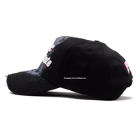 Sombrero G5 Fino Hats, Gorra de Béisbol Deportiva de 5 Paneles en Gamuza con Bordado 'Lucky Me I See Ghosts' y Diseño Desgastado