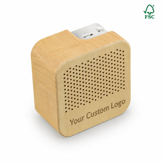 Creative Logo Mini Wooden for V5.0 IPX-1 Waterproof 5-10W 2.0 Channel 500-1000mAh Battery Portable Gift Speaker