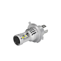 Ampoule de phare LED H4, faisceau haut et bas, 50W, double ventilateur, remplacement halogène 1:1, Plug and Play, ampoule de phare de voiture 6500K