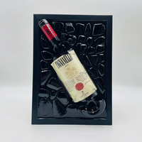 Cadres de rangement artisanaux en résine époxy avec images de bouteilles brisées, idéaux pour cadeaux de luxe en gros