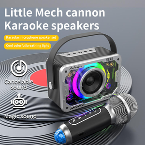 Mini-enceinte Bluetooth V9 Fashion Transparent Robot Series avec éclairage RGB, petit canon en acier, subwoofer coloré, article cadeau - Product Image 2
