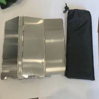 Réchaud d'extérieur moderne, léger et durable, avec pare-vent en alliage d'aluminium 10 pièces et sac de rangement, accessoire léger pour réchaud d'extérieur