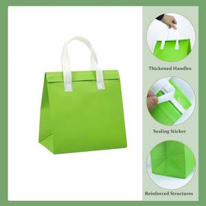 Bolsa Térmica Desechable Personalizable de Tela No Tejida, Reciclable, con Aislamiento de Papel de Aluminio Grueso para Comida para Llevar, con Logotipo - Product Image 5