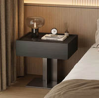 Nouvelle table de chevet en bois massif avec 2 tiroirs, style élégant et luxueux, meuble de rangement pour la maison, style simple