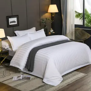 Customized Medium Weight comfortable 100% cotton 250CM 280CM 300CM hotel quilt bedding set fabric