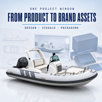 Bateau pneumatique rigide en PVC personnalisé, fond en V profond, console de siège, personnalisation OEM, emballage pour détaillants et distributeurs maritimes