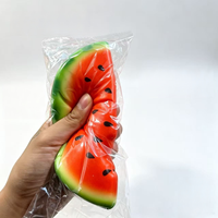 Jouet Squishy en PU en forme de fruits simulés (pastèque, durian), à rebond lent, anti-stress et anti-anxiété, cadeau de fête