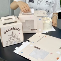 Boîte d'emballage à main surélevée et épaissie en mousse pour gâteau d'anniversaire ours