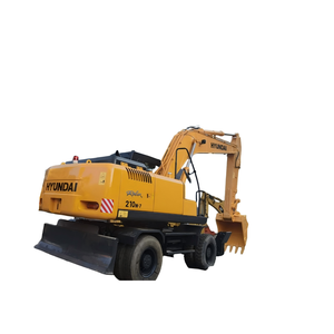 Excavatrice sur pneus Hyundai R210W 9T d'occasion, 21 tonnes, moteur Cummins, godet de 0,8 m³, excavatrice mobile d'occasion à vendre - Product Image 1