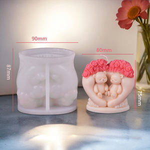 Nuevo Molde de Silicona para Velas Aromáticas con Forma de Oso de Rosas para el Día de San Valentín, Decoración 3D Hecha a Mano para el Hogar - Product Image 3
