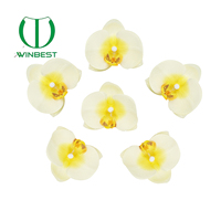 Fleurs d'orchidées Phalaenopsis artificielles en soie, effet réaliste, pour la décoration de mariages, de maisons et de fêtes