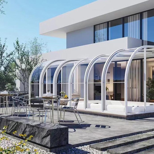 Casa de lujo resistente a la intemperie <span class=keywords><strong>Solarium</strong></span> <span class=keywords><strong>plegable</strong></span> retráctil de aluminio Sunrooms y casas de cristal - Product Image 3