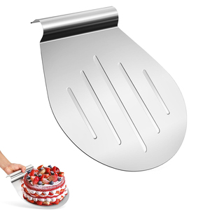 Küchenhelfer Gebogener Edelstahl-<span class=keywords><strong>Brotschieber</strong></span> mit Rollkante, Pizzaschieber, Kuchen- und Tortentransferplatte, Hebeschaufel - Product Image 1