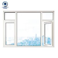 Ventana abatible de aluminio Prima Durable con marco reforzado, ideal para apartamentos de alquiler y casas económicas.
