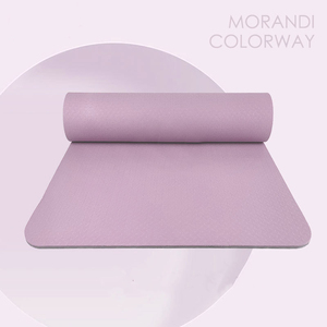 高品質6mm & 8mm厚二層<span class=keywords><strong>TPE</strong></span>ヨガマットカスタムロゴピンクデザイン女性用フィットネス & エクササイズ - Product Image 3