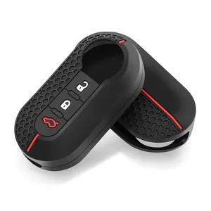 Custodia per chiave in Silicone per <span class=keywords><strong>Fiat</strong></span> Palio 500 Panda <span class=keywords><strong>Punto</strong></span> attraente Lancia Musa <span class=keywords><strong>Grande</strong></span> 500L Ducato portachiavi portachiavi per <span class=keywords><strong>auto</strong></span> - Product Image 3