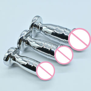 Мужские и женские анальные пробки из нержавеющей стали с кристаллами и имитацией пениса, реалистичные секс-игрушки, 3 размера - Product Image 2