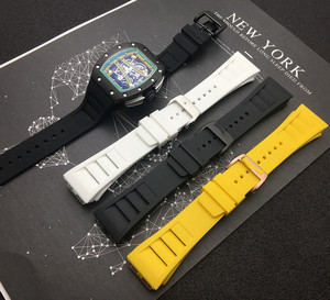 สายนาฬิกาซิลิโคนกันน้ำแบบโค้งสำหรับรุ่น <span class=keywords><strong>Richard</strong></span> <span class=keywords><strong>Mille</strong></span> RM055/011 ขนาด 25 มม. - Product Image 4