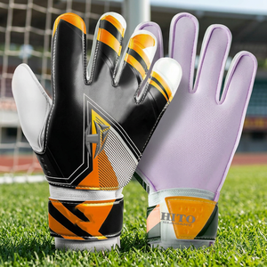 Nouveaux gants de gardien de but professionnels avec impression par sublimation sur le dos, paume en Contecet Letax et sangle élastique intégrée - Product Image 2