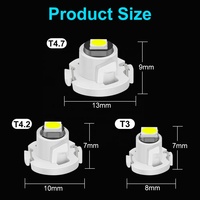 T4.7 T4.2 T3 Auto-LED-Leuchten Armaturen brett Warn anzeige Glühbirne Instrumenten lampe OEM Interieur 1smd 12V Universal 1W 6000K