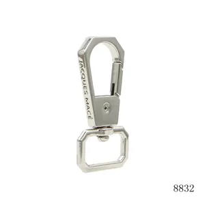 Factory Wholesale High Quality Nickel Logo Custom Engraved Swivel Snap Hook For Handbag Strap