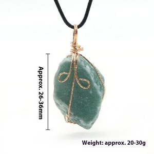 Ciondolo in seta di pietra <span class=keywords><strong>grezza</strong></span> di cristallo rosa bianco ametista Fluorite <span class=keywords><strong>giada</strong></span> irregolare collana di pietra accessori - Product Image 5