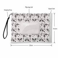 Sac de rangement personnalisé en EVA pour lingettes humides avec logo mignon, sac en PEVA pour serviettes hygiéniques, usage domestique, recyclable, fermeture éclair supérieure, gravure
