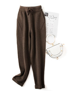 Bayan kaşmir yün kadın örgü cepli pantolon - Product Image 3