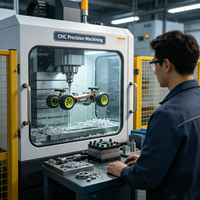 Pièces personnalisées TamiyaMini4WD CNC, kit de mise à niveau en aluminium, bras de suspension usinés avec précision, moyeux de roue, support moteur, composants de châssis