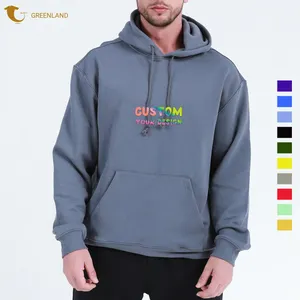 New arrival wholesale heavyweight 500gsm french terry hoodies for men custom your design blank men's hoodies