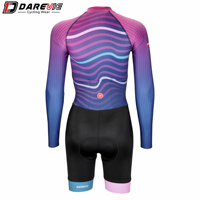 Darevie Sublimation Confortable Sublimation Personnalisé Ski Glace Patinage de Vitesse Collants Course Triathlon Costumes Skin Suit