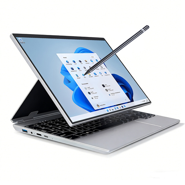 Factory 14" Intel N95 Quad Core Touch Display Ultrathin RAM 16G SSD 512GB Win11 Face ID Business Aluminum Yoga Laptops Notebook
