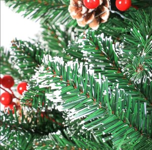 <span class=keywords><strong>Albero</strong></span> di Natale a spina di pesce innevato Lush 1,5-2,7 m, con coni di abete naturale e bacche rosse, decorazione festiva per la casa, alta qualità, autoportante - Product Image 3