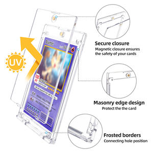 Kejea ที่ใส่บัตรแม่เหล็กหนึ่งสัมผัสบางพิเศษ100PT ที่กำหนดเองได้ชัดเจนสำหรับการซื้อขายการ์ดเกมแม่เหล็กเคสป้องกัน - Product Image 2