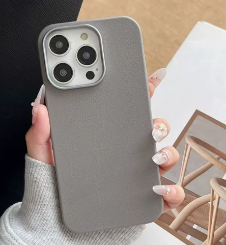 Cuir uni soft shell-gris