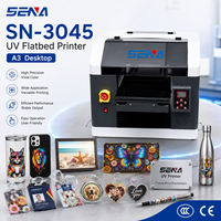 Impresora Digital A3 para Pequeñas Empresas, Impresora Plana de Inyección de Tinta UV 3045 para Pelotas de Golf, Acrílico, Madera, Vidrio, PVC, Impresora DTF