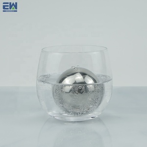 <span class=keywords><strong>Bar</strong></span> bebiendo champán vino piedra escalofriante reutilizable de acero inoxidable grande 55mm enfriador de cerveza bola - Product Image 1