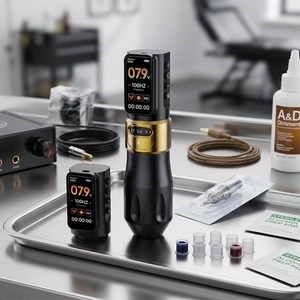 Professional Wireless Tattoo Pen Machine Dual <b>Batteries</b> 2.4-4.2mm Adjustable Stroke Rotary Tattoo <b>Gun</b> for Artists - Product Image 1
